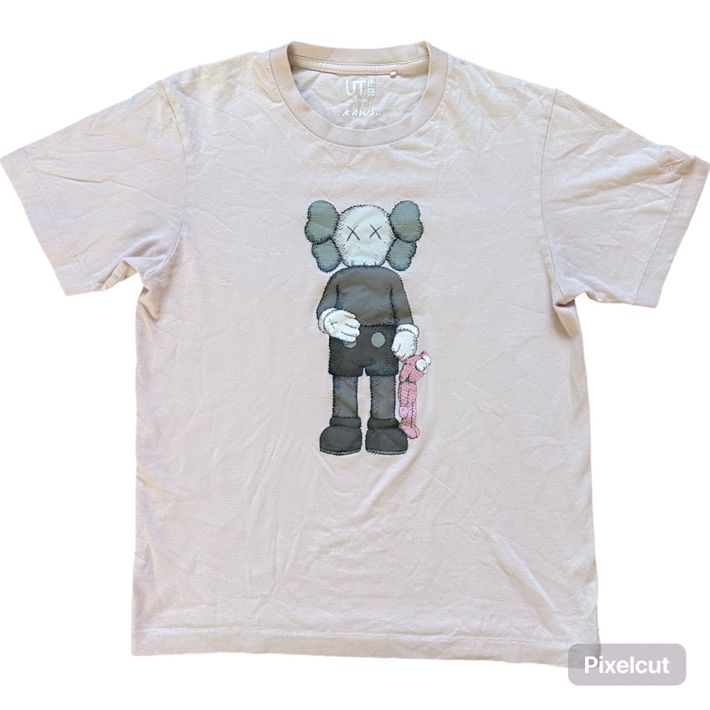 Kaws unisex light pink short sleeve shirt